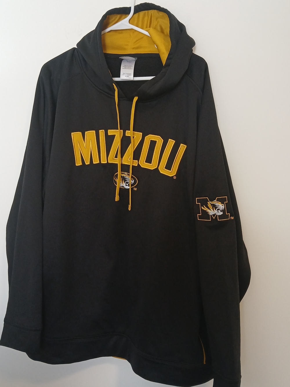 Missouri Mizzou Tigers Knights Apparel Black Gold Hooded Sweatshirt Hoodie 2xl